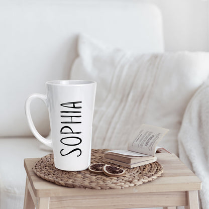 Personalized latte mug