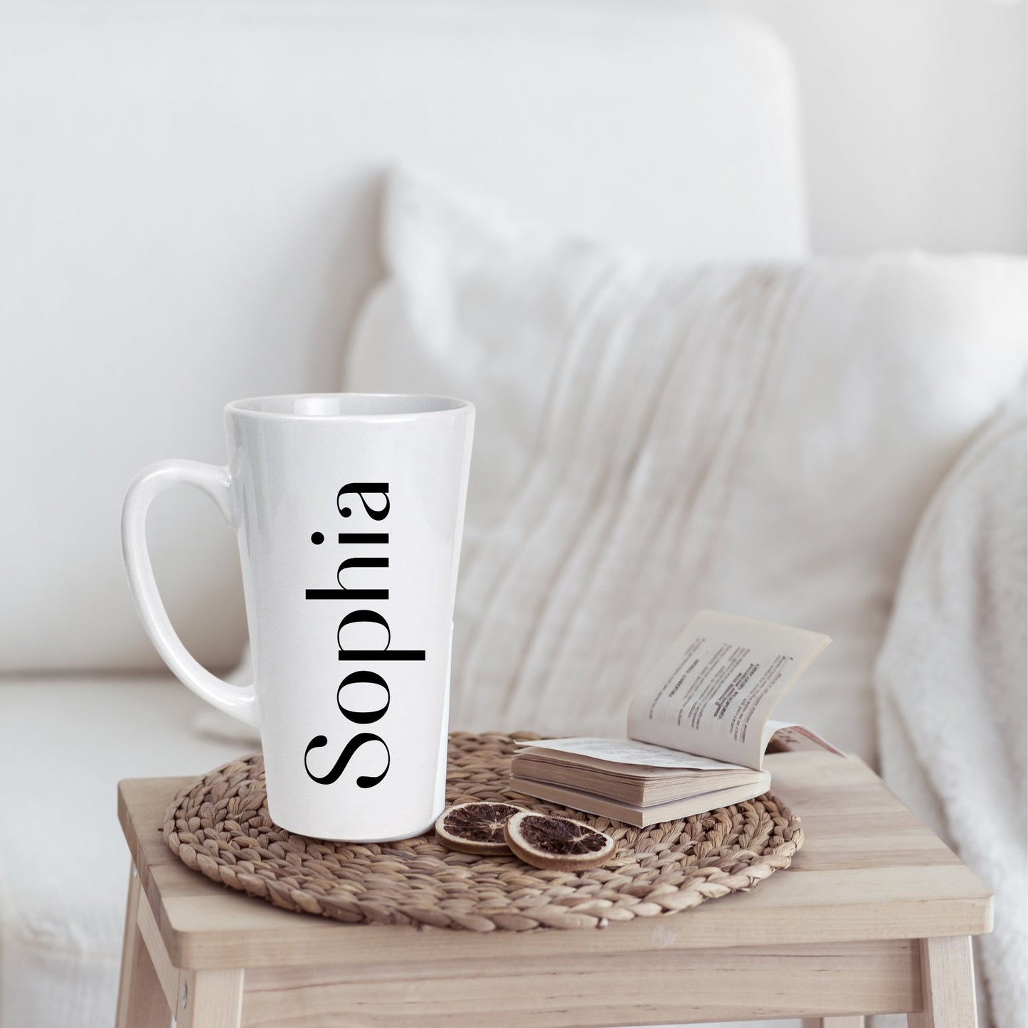 Personalized latte mug